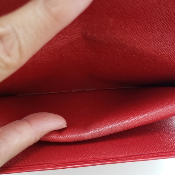 Authentic Louis Vuitton Red Epi Leather Wallet - Picture 11 of 15